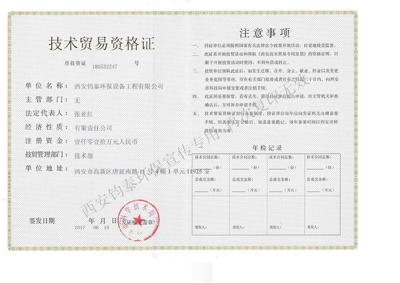 技術(shù)貿(mào)易資格證